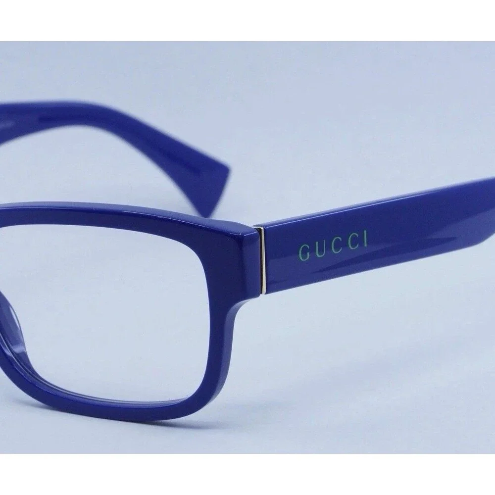 GUCCI GG1141O 002 Blue  Gold Trim 56mm Eyeglass Frames  /Sunglass Frames Only